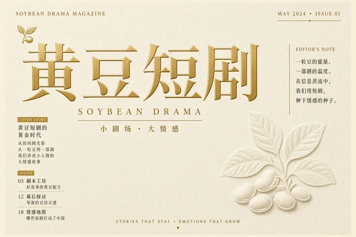 黄豆短剧品牌视觉图